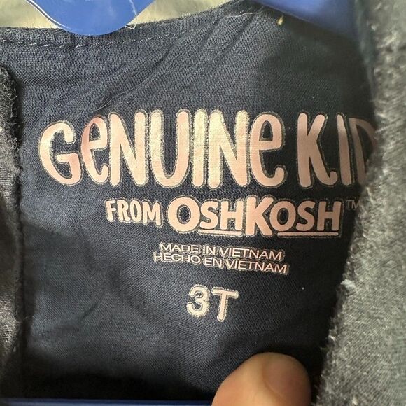 OshKosh Girls 3T Short Sleeve Nature Dress Navy Blue - Picture 4 of 5